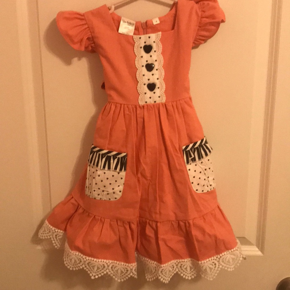 Zoe Addelyn Black Hearts Dress 4 4T